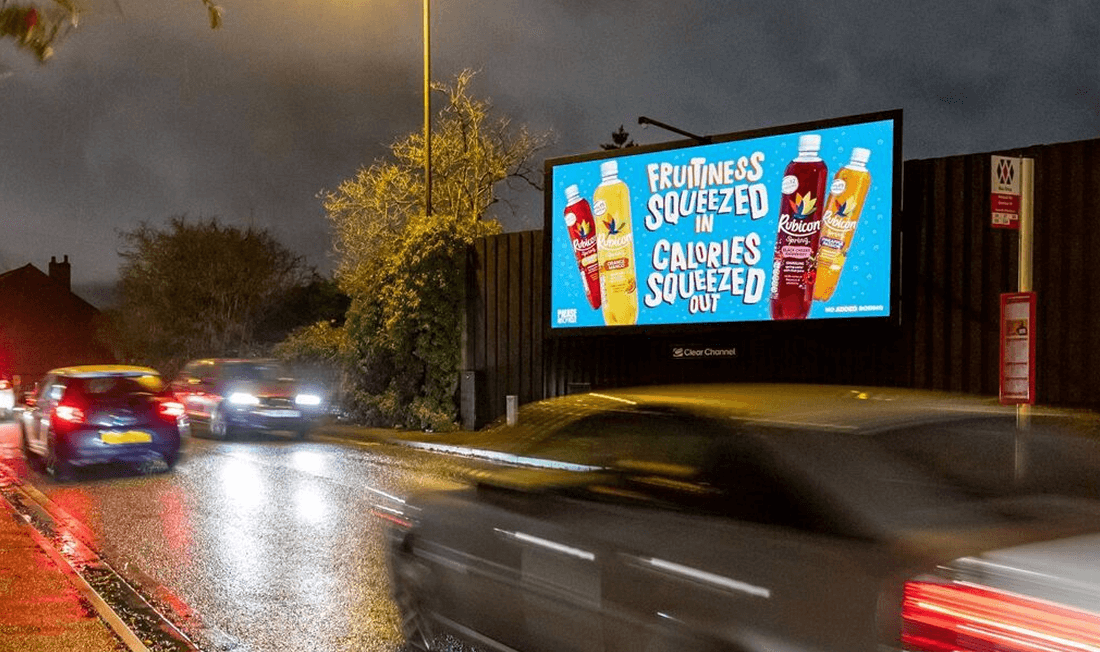 Advertising Billboard Display: “Outdoor advertising LED display on roadside for digital out-of-home campaigns.”