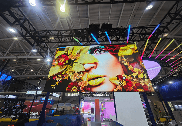 Full-Colour LED Video Wall: “Large indoor LED video wall display with vivid colour performance.”