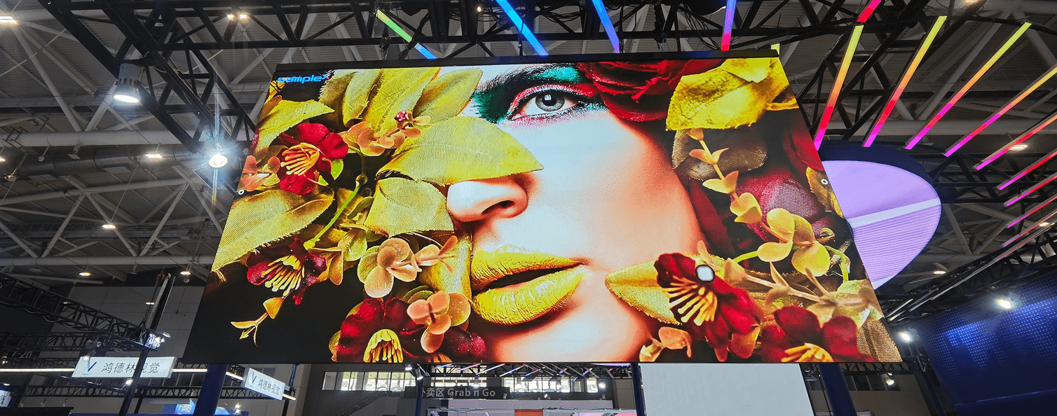 Full-Colour LED Video Wall: “Large indoor LED video wall display with vivid colour performance.”
